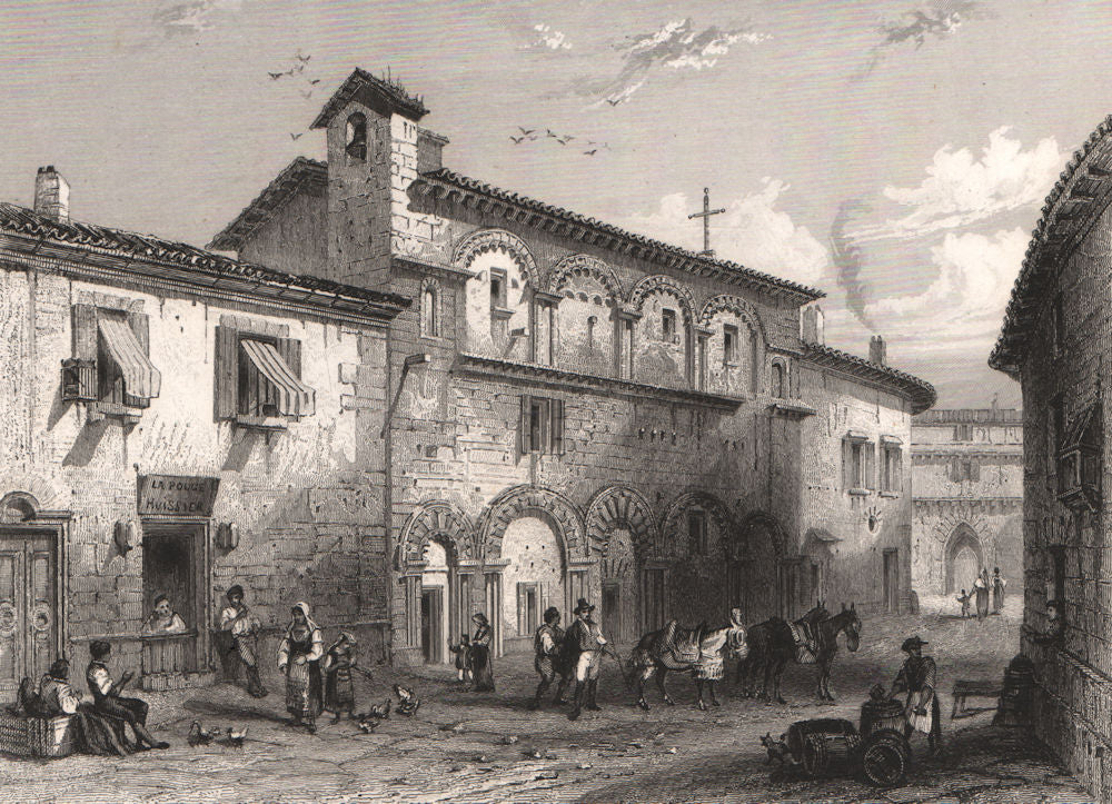 PÉRIGUEUX. Couvent de La Foi. Dordogne 1844 old antique vintage print picture